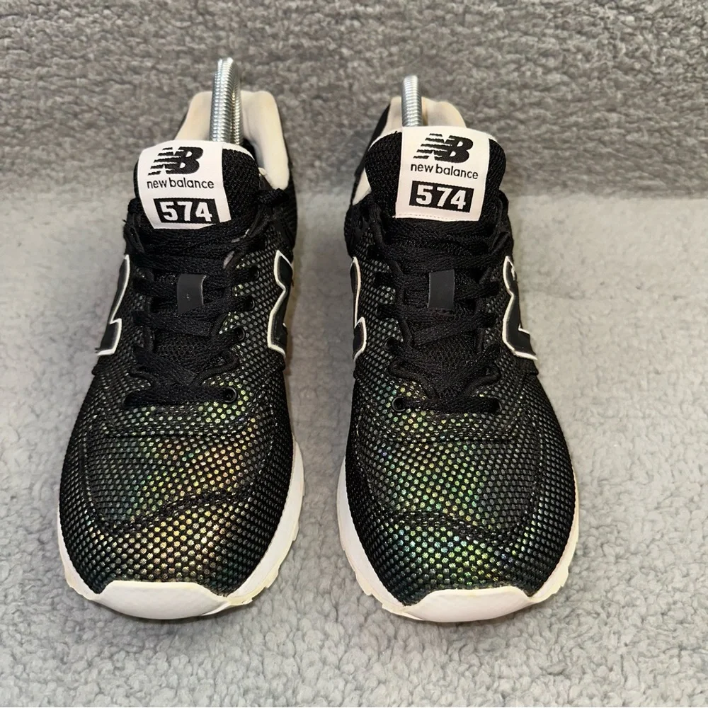 New Balance 574 WL574UBA Shoes Black Luminescent Mermaid Women's 8 Sneakers - Picture 8 of 10